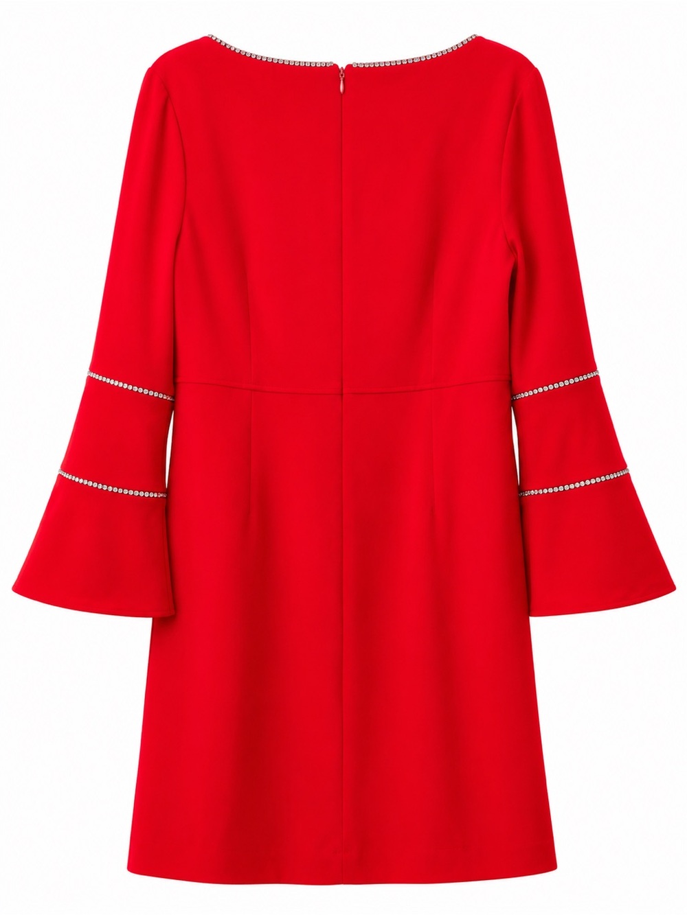 ❤️ Trina Turk Socialite Crystal Trim Bell Sleeve Dress | Ruby Rose❤️ - Picture 6 of 6